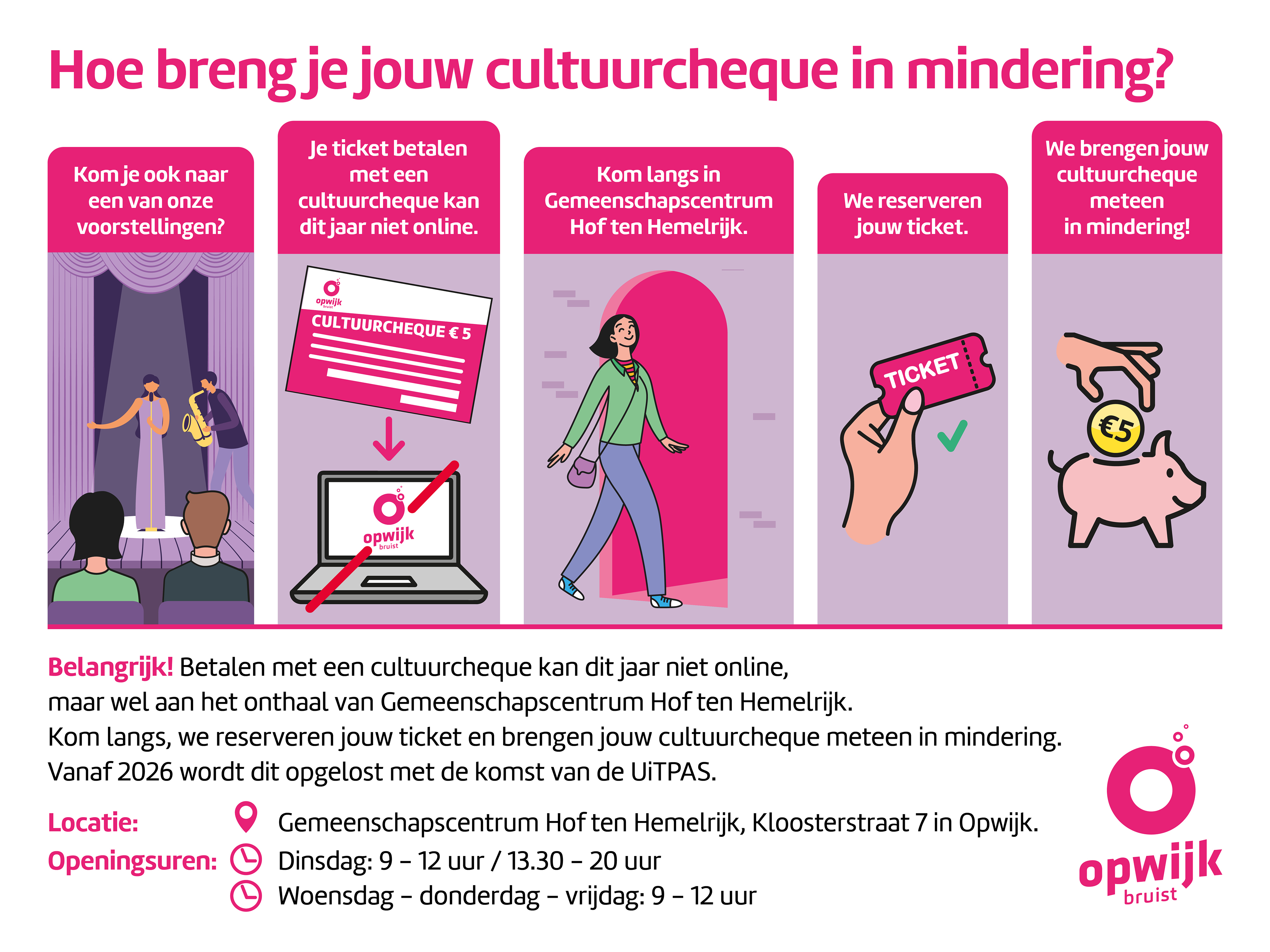 Hoe breng je jouw cultuurcheque in mindering?