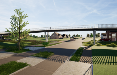 Infomoment nieuwe fietsbrug over Steenweg op Dendermonde (N47)